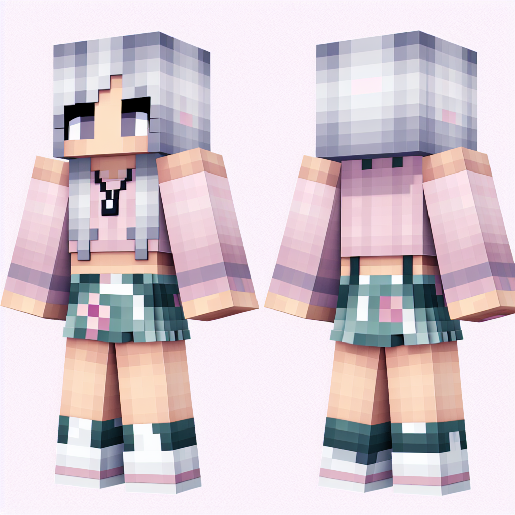 Aesthetic Girl Minecraft Skin Template: Unleash Your Creative Side